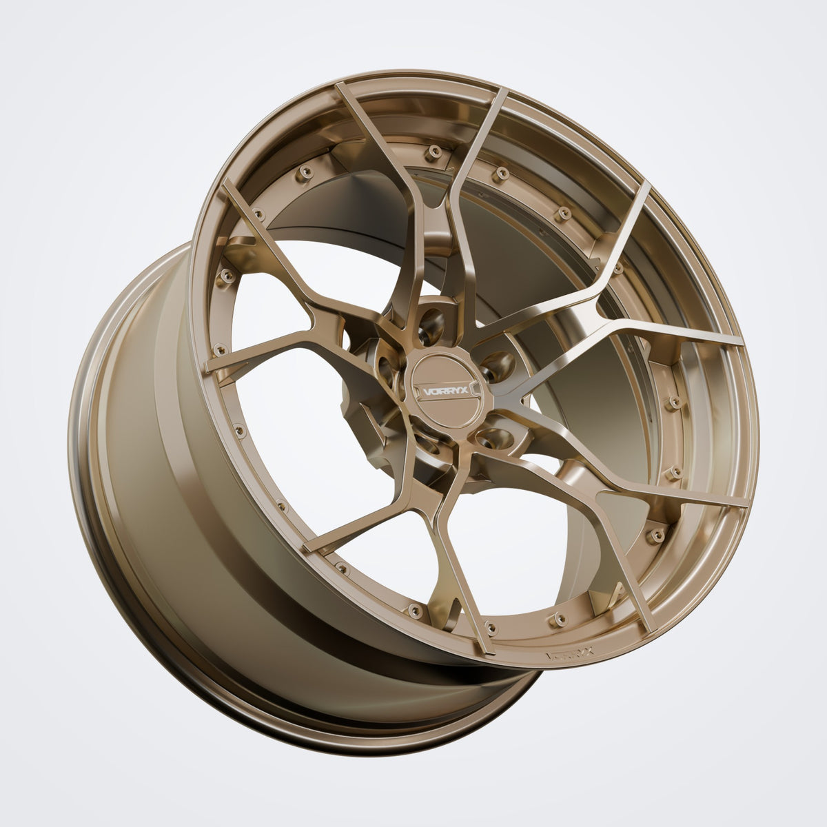 VX-08 forged wheel - Bronze, three-quarter view