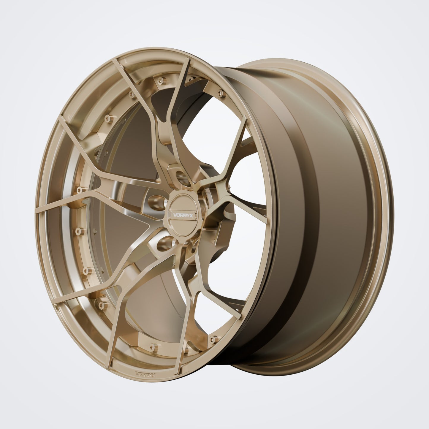 VX-08 forged wheel - Bronze, deep three-quarter view