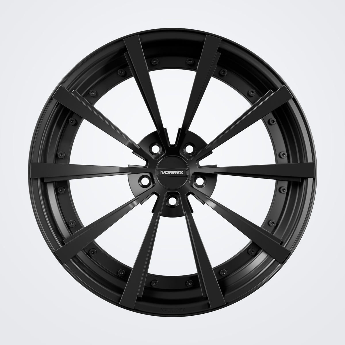 VX-09 forged wheel - Black, front view