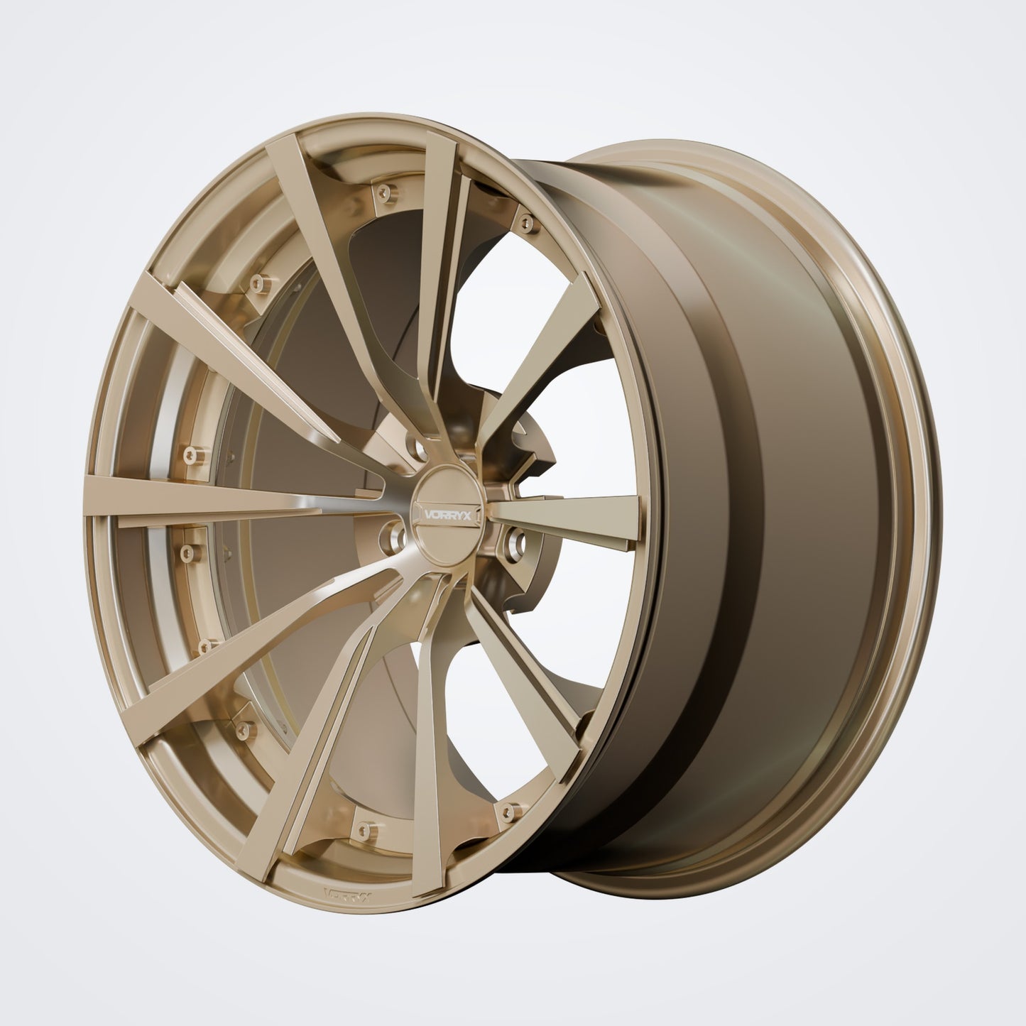 VX-09 forged wheel - Bronze, deep three-quarter view