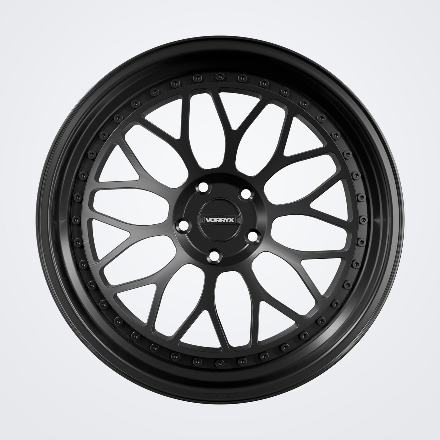 VX-10 forged wheel - Black, front view