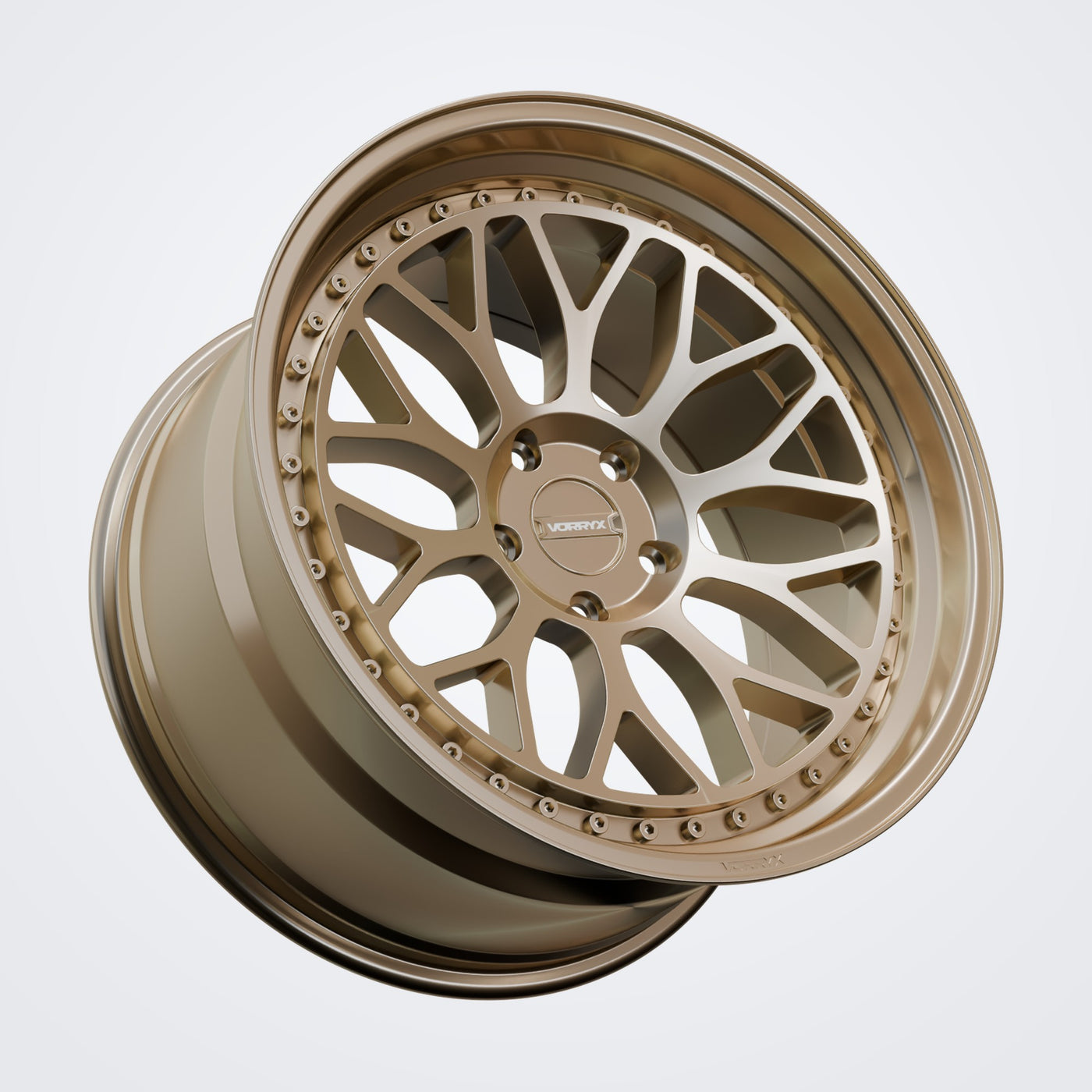 VX-10 forged wheel - Bronze, three-quarter view