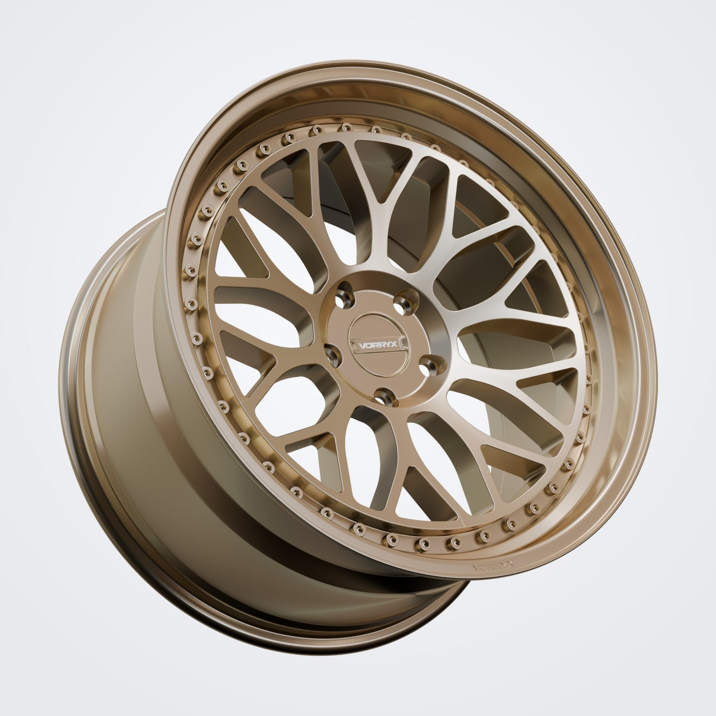 VX-10 forged wheel - Bronze, three-quarter view