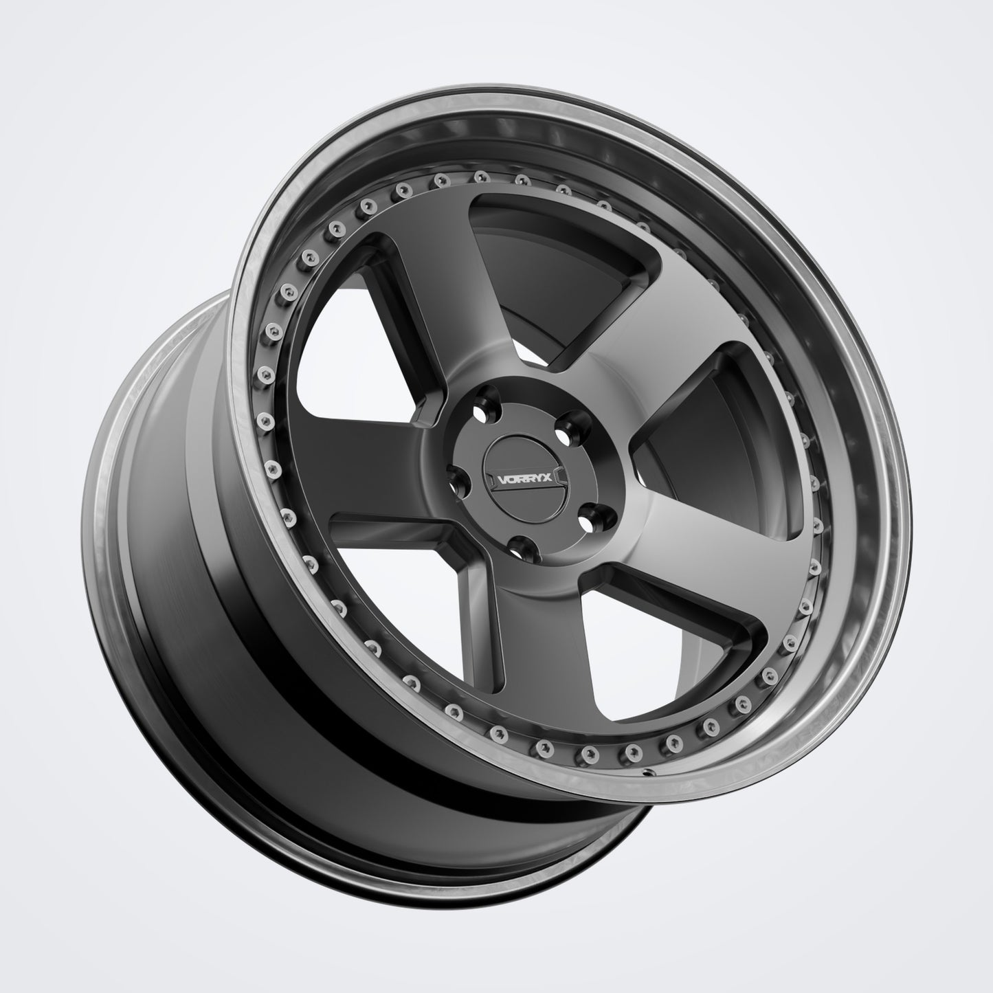 VX-11 forged wheel - Black, three-quarter view