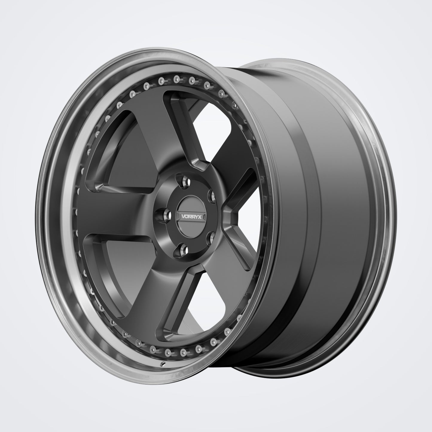 VX-11 forged wheel - Black, deep three-quarter view