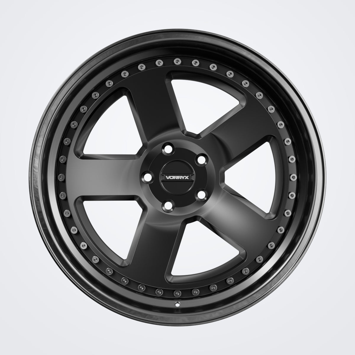 VX-11 forged wheel - Black, front view
