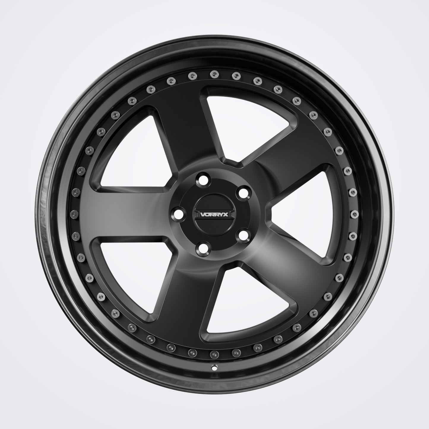 VX-11 forged wheel - Black, front view