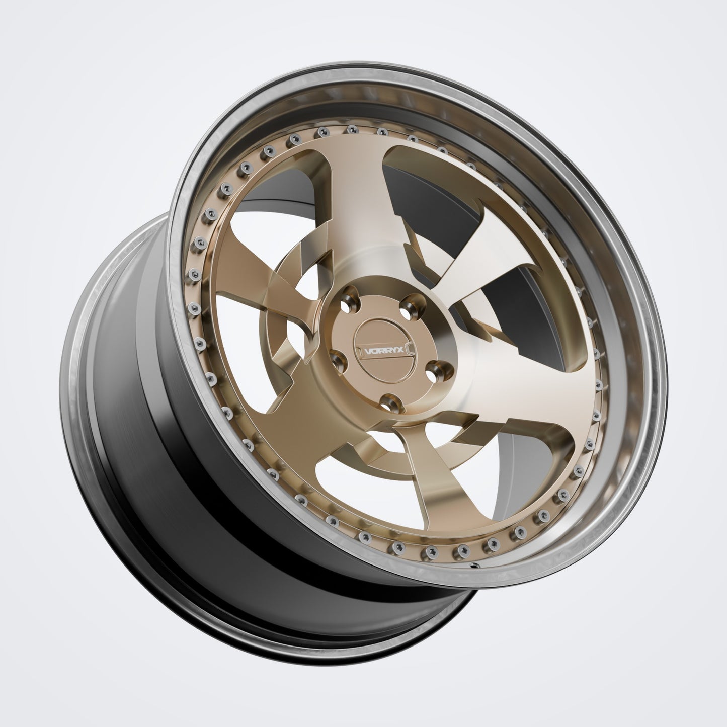 VX-12 forged wheel - Bronze, three-quarter view