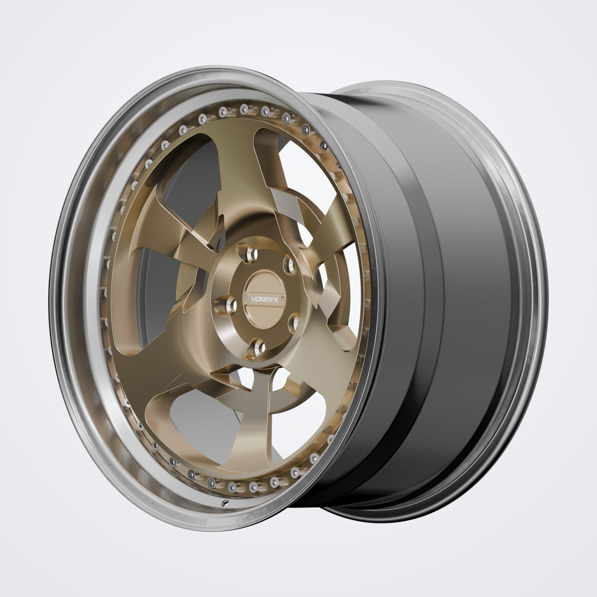 VX-12 forged wheel - Bronze, deep three-quarter view