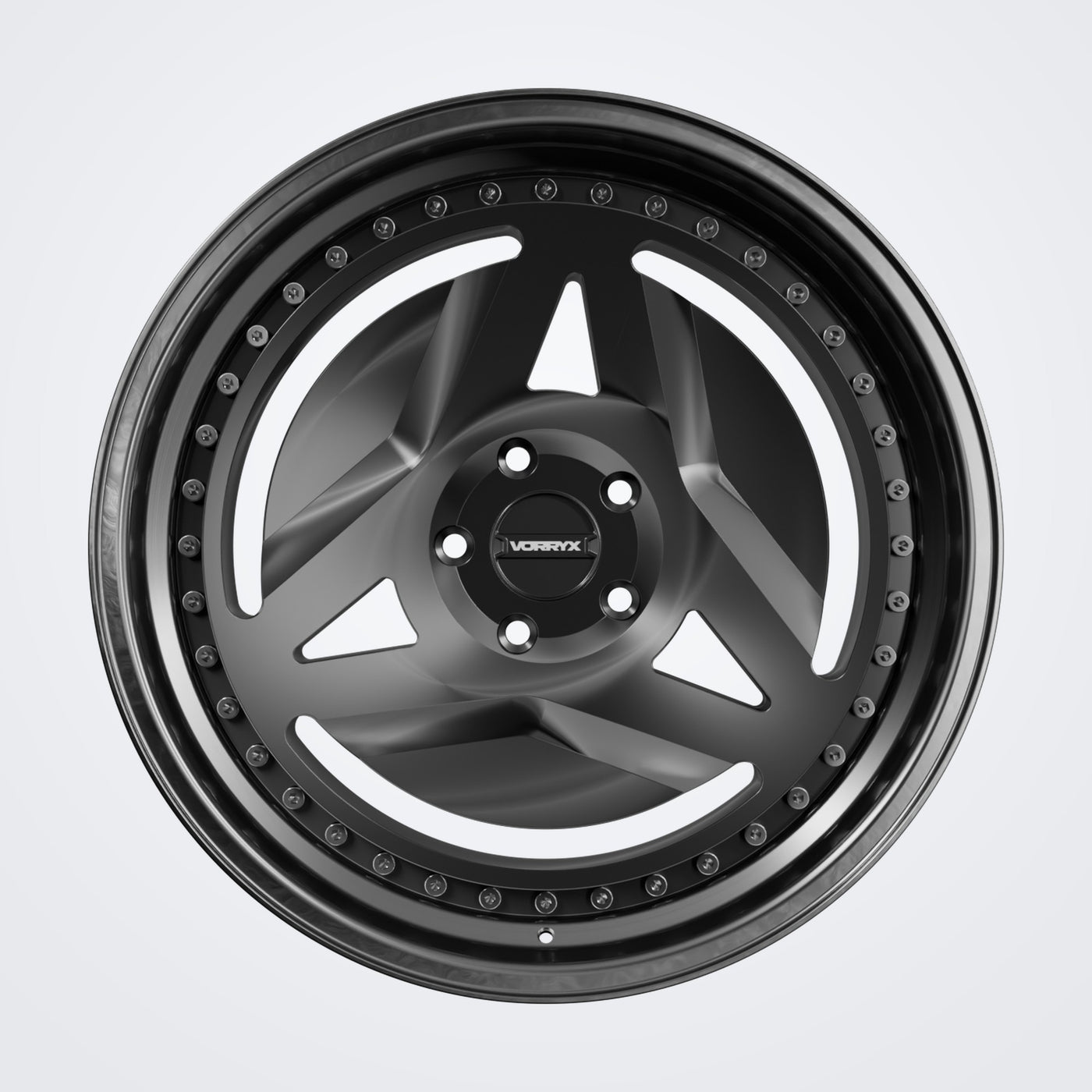 VX-14 forged wheel - Black, front view