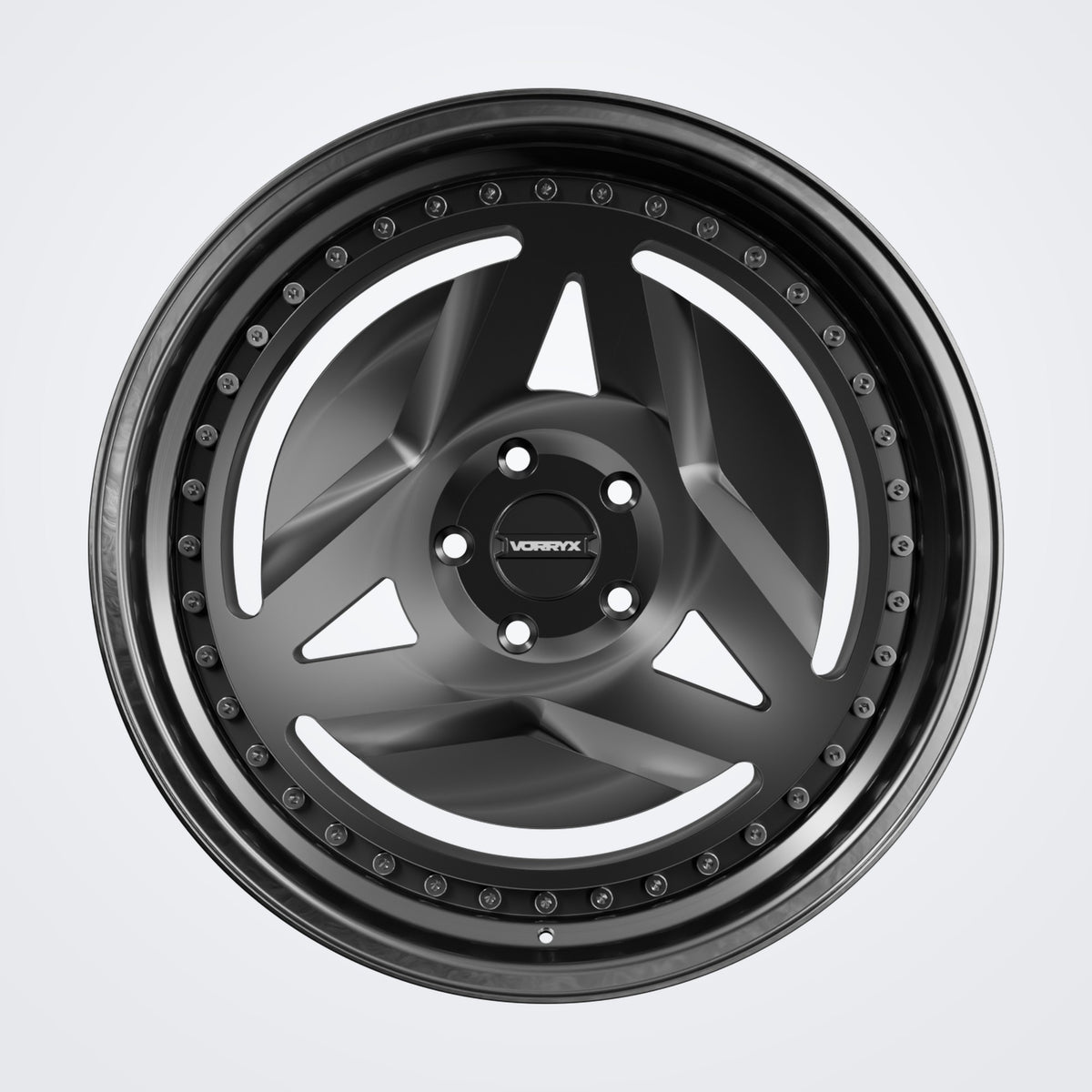 VX-14 forged wheel - Black, front view