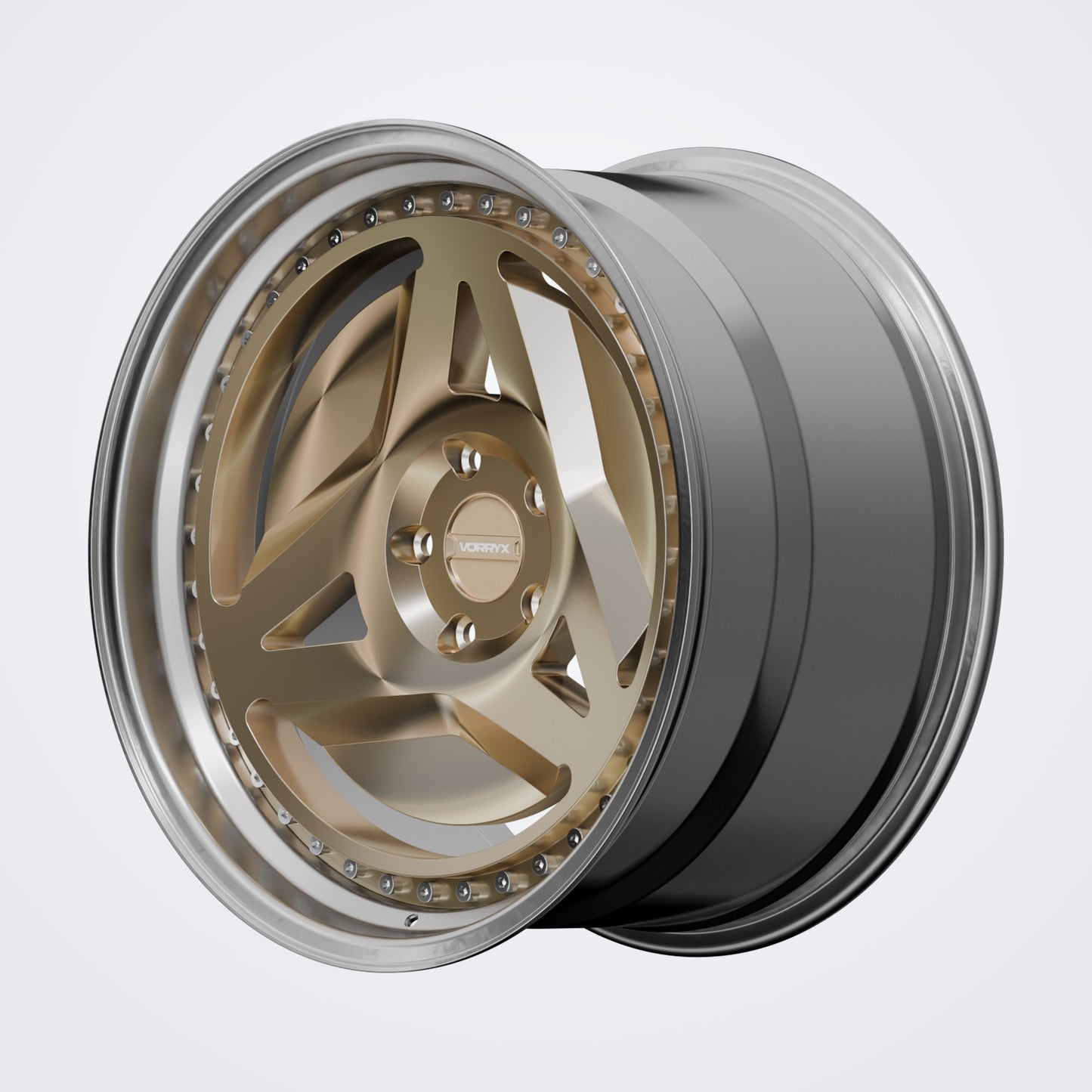 VX-14 forged wheel - Bronze, deep three-quarter view