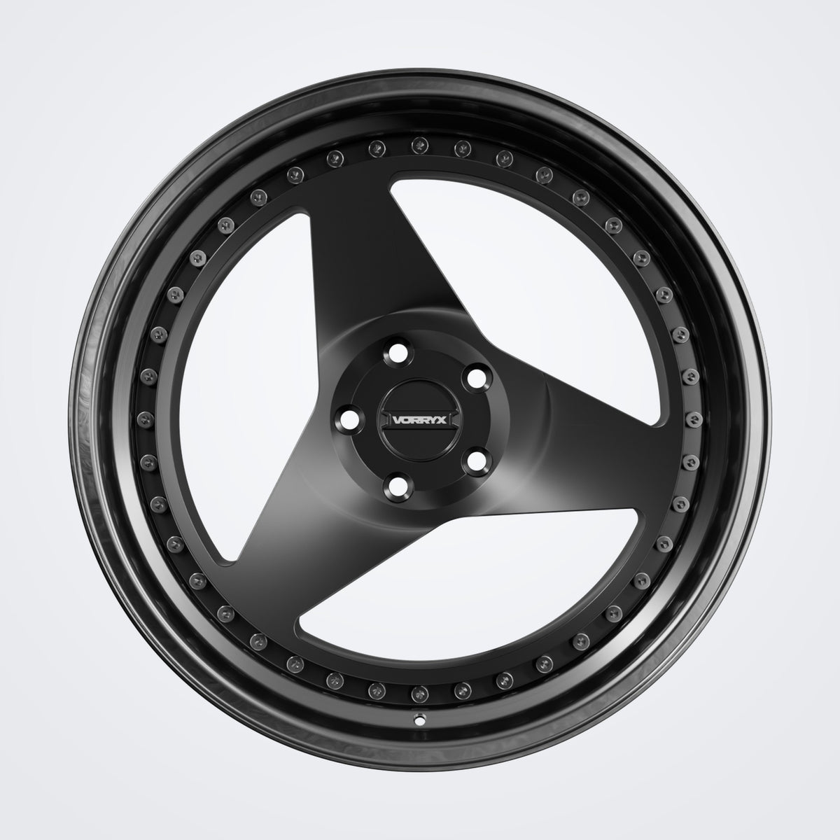 VX-15 forged wheel - Black, front view
