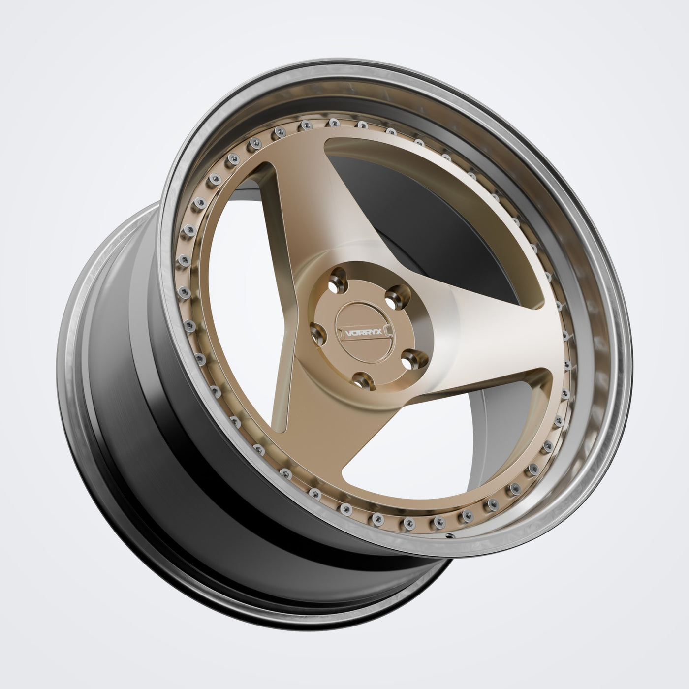 VX-15 forged wheel - Bronze, three-quarter view