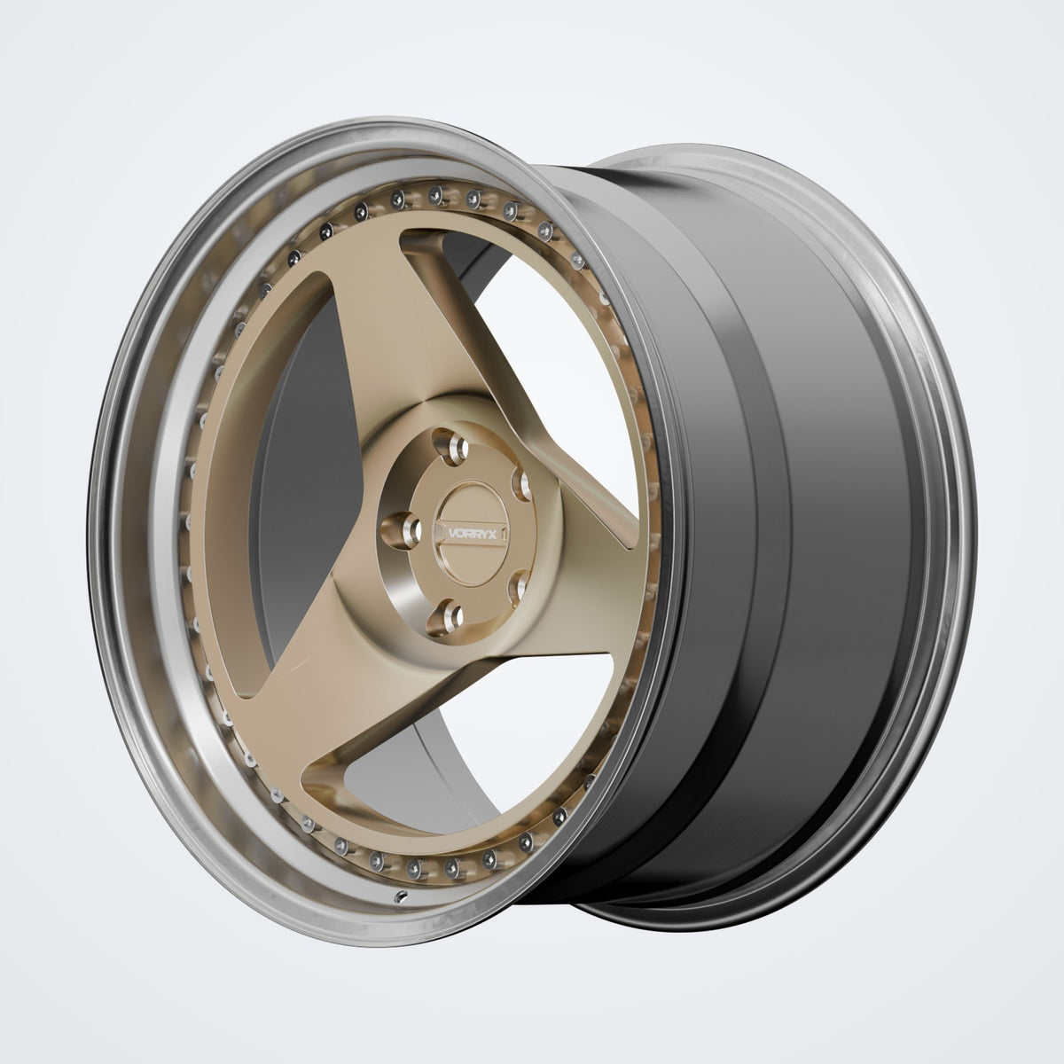 VX-15 forged wheel - Bronze, deep three-quarter view