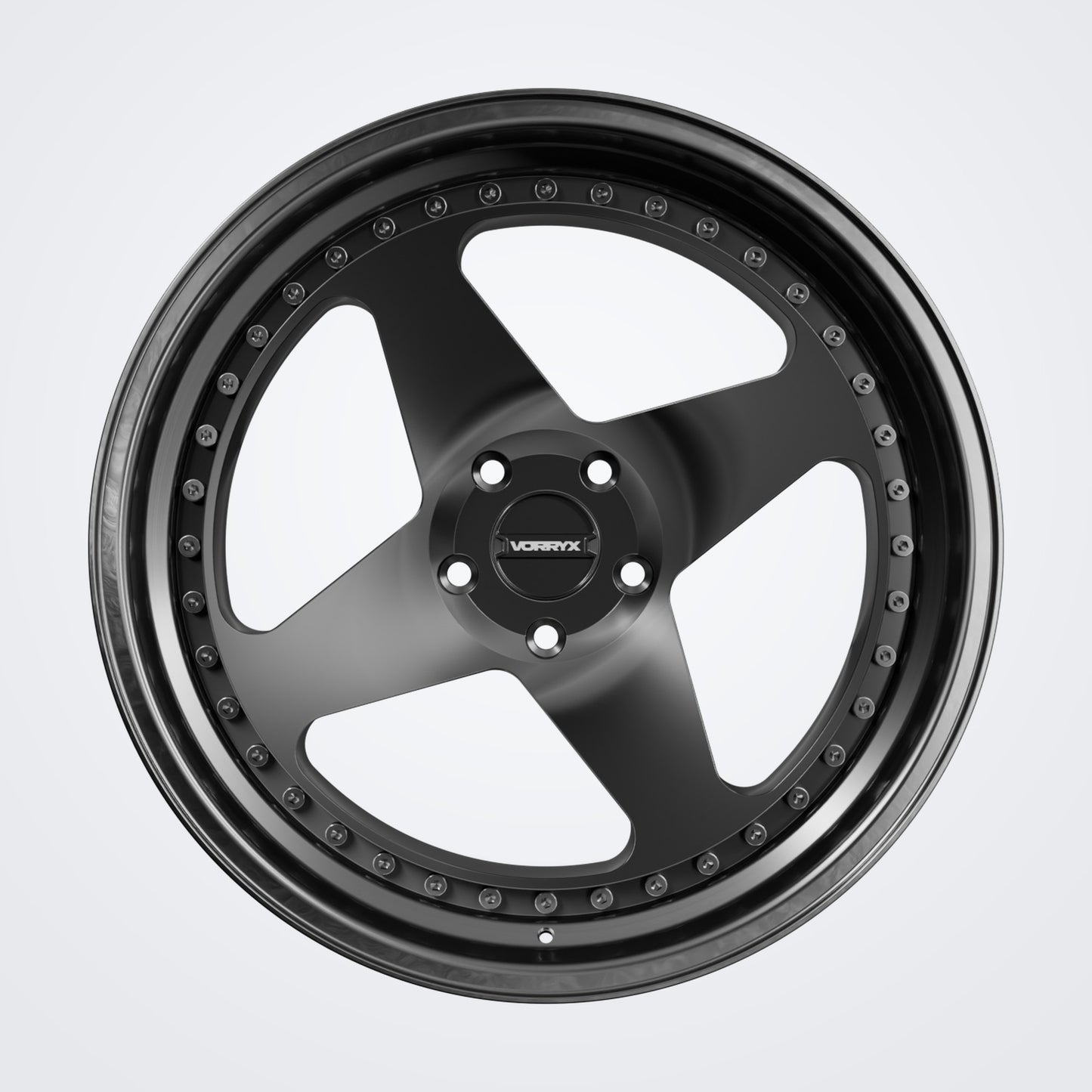 VX-16 forged wheel - Black, front view