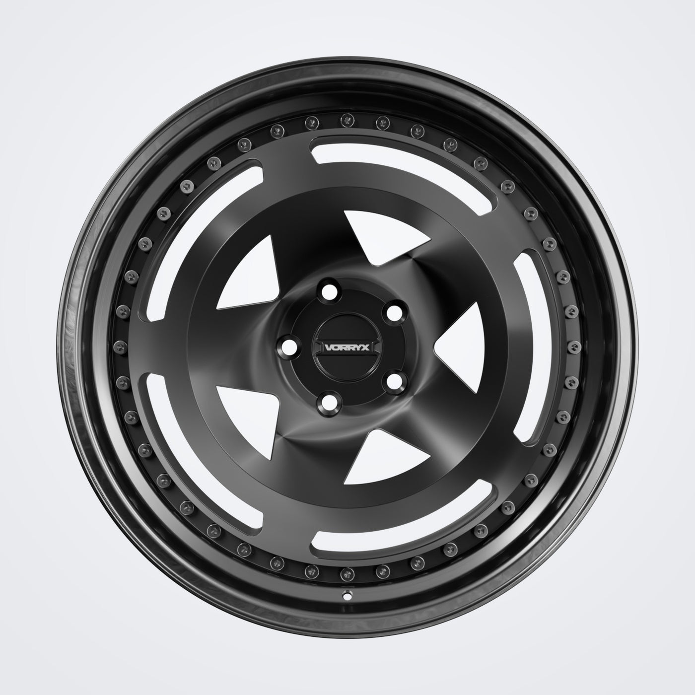 VX-17 forged wheel - Black, front view