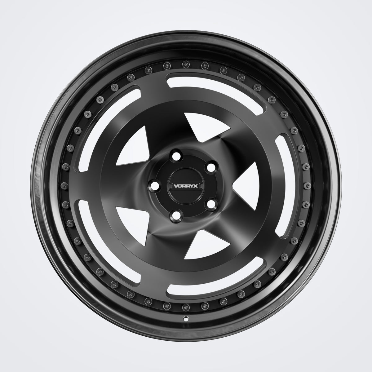 VX-17 forged wheel - Black, front view