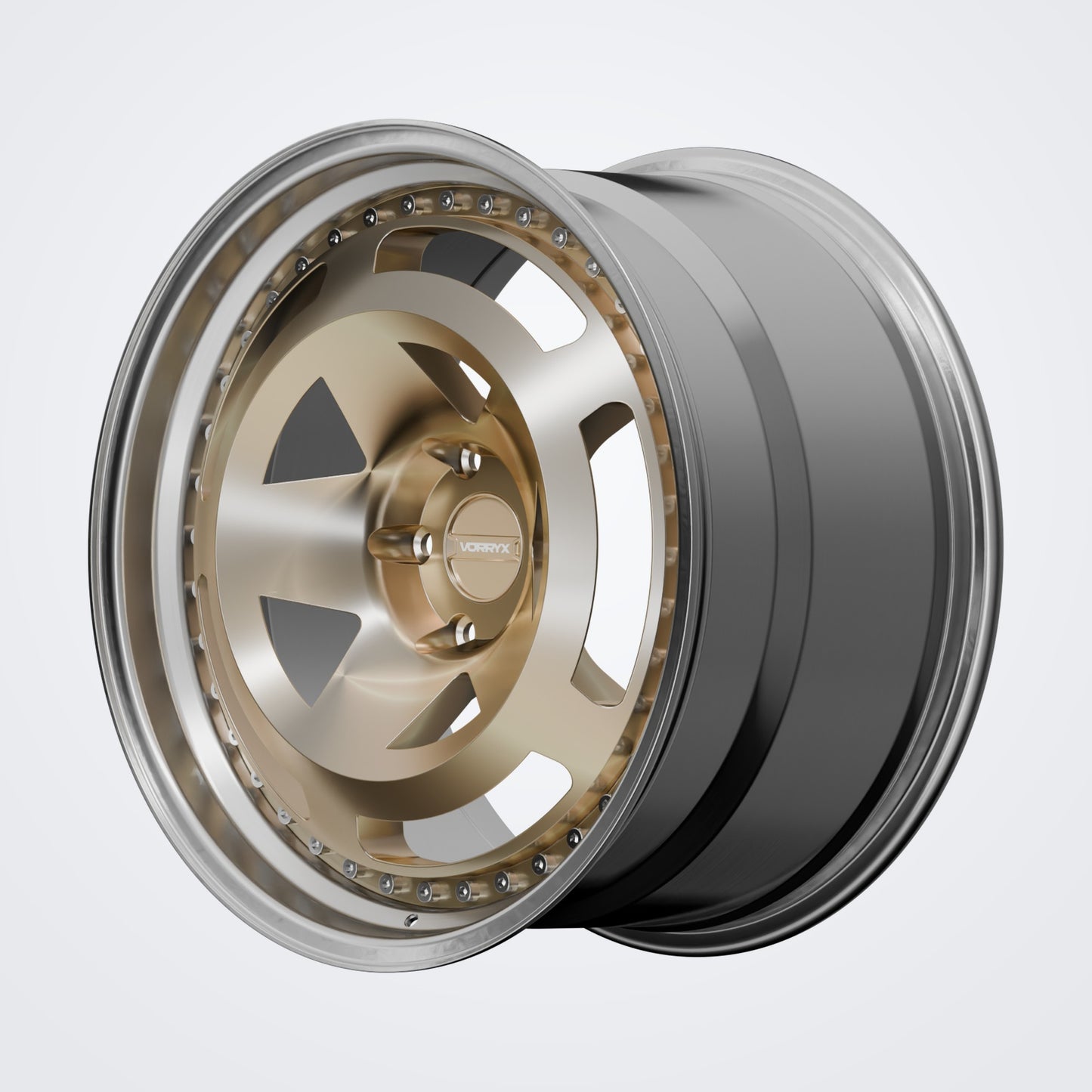 VX-17 forged wheel - Bronze, deep three-quarter view