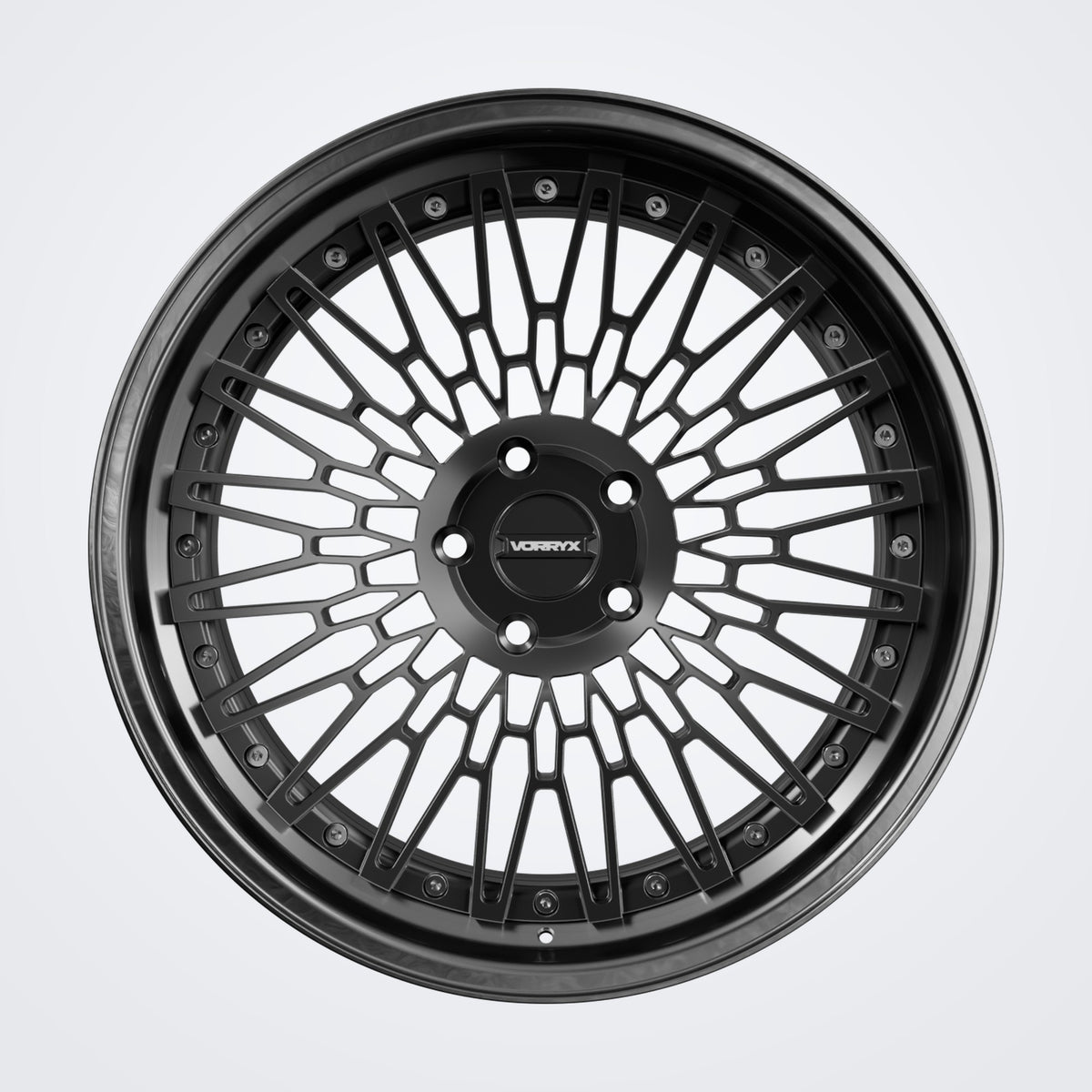 VX-19 forged wheel - Black, front view
