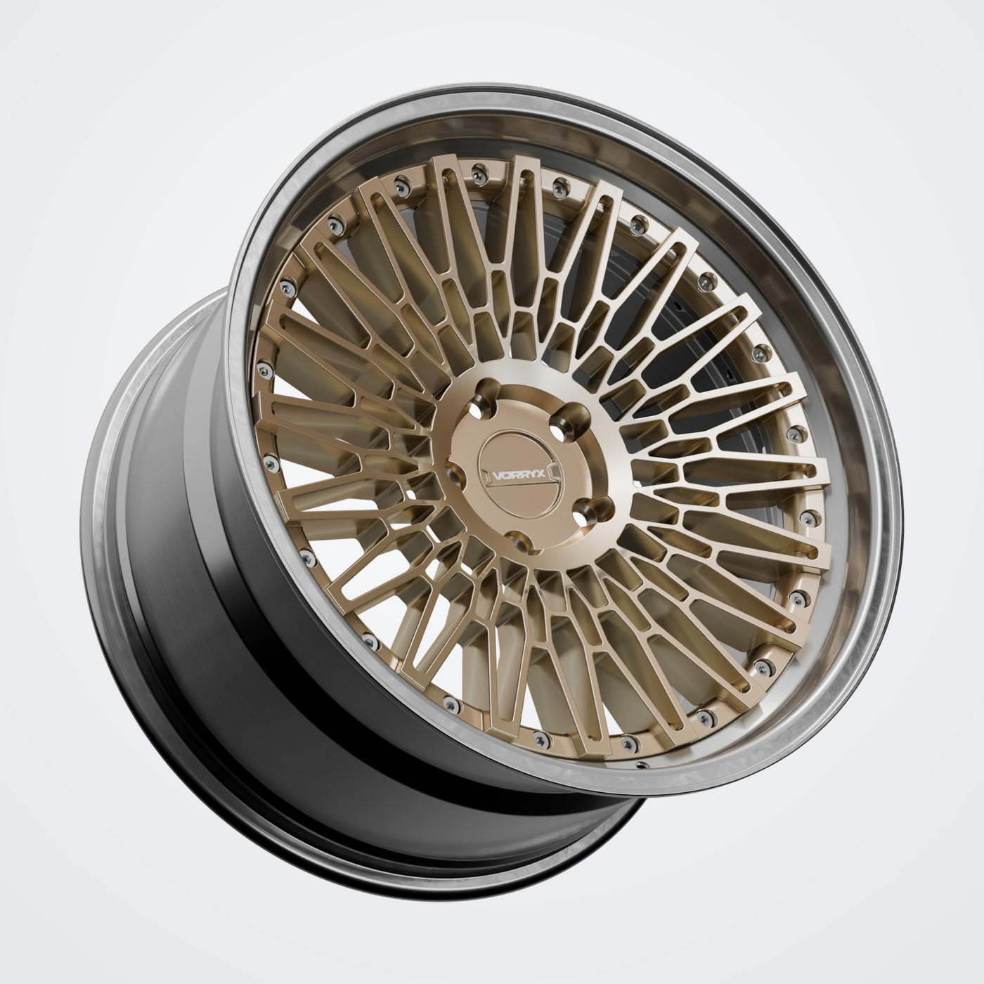 VX-19 forged wheel - Bronze, three-quarter view