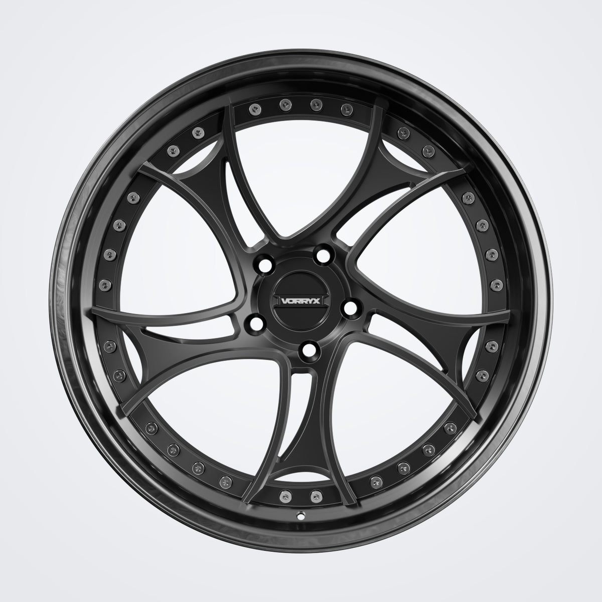 VX-20 forged wheel - Black, front view