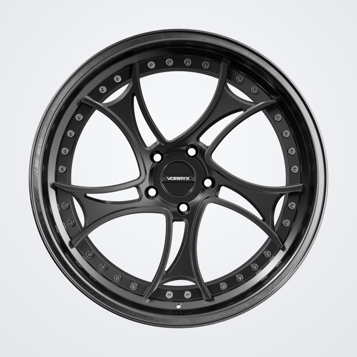 VX-20 forged wheel - Black, front view