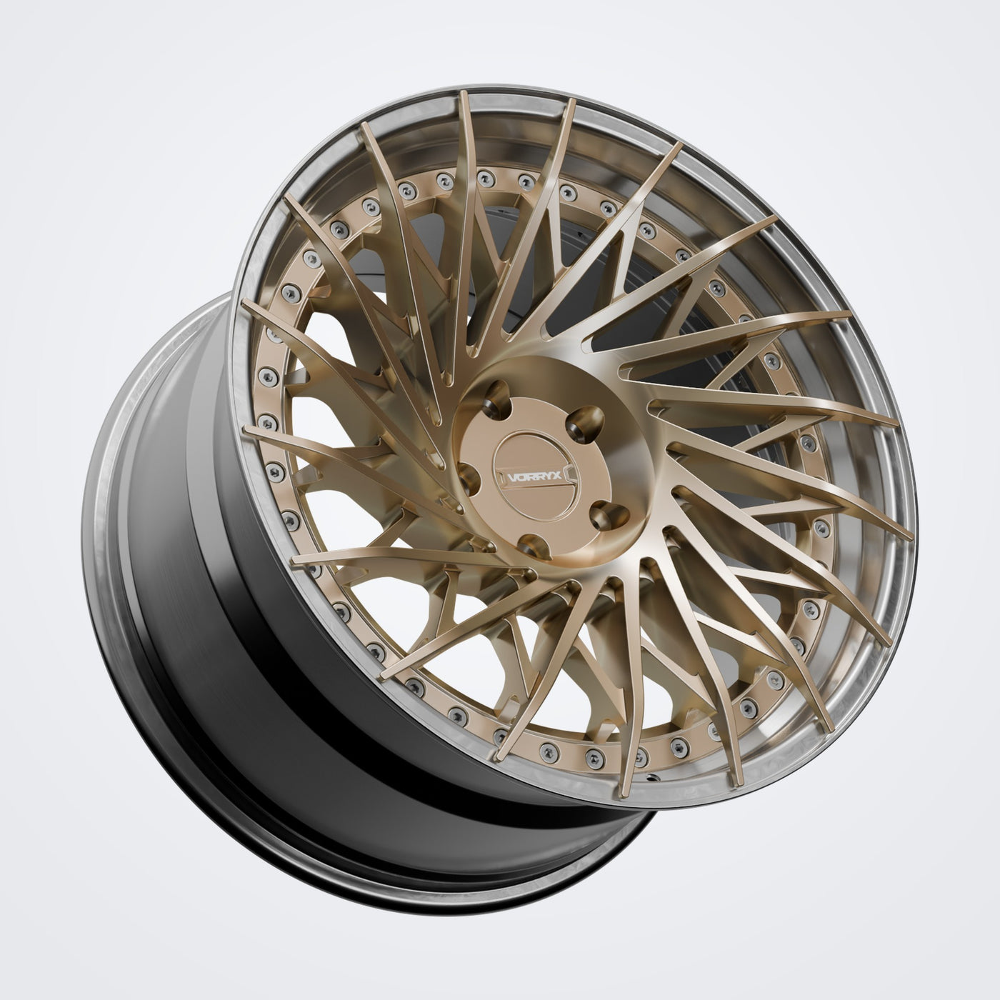 VX-21 forged wheel - Bronze, three-quarter view