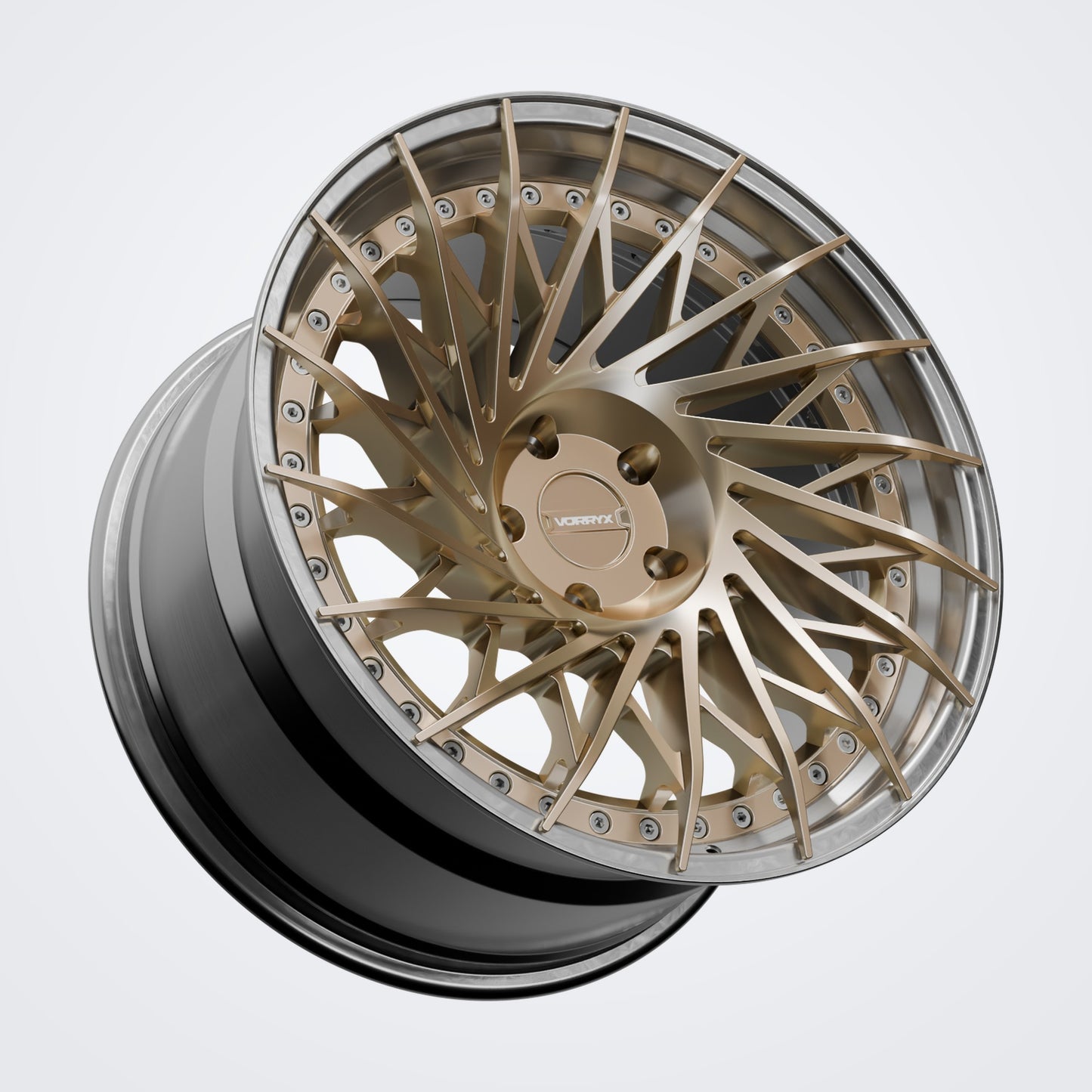 VX-21 forged wheel - Bronze, three-quarter view