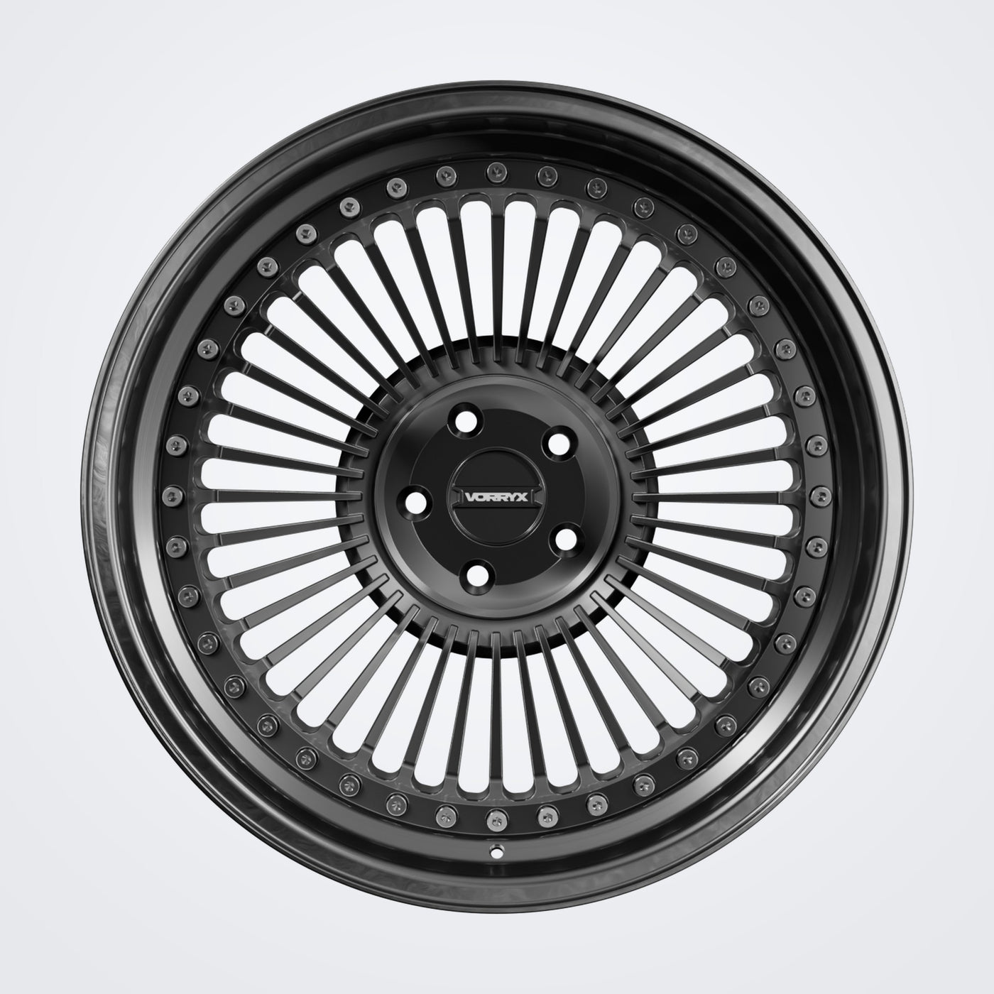 VX-22 forged wheel - Black, front view
