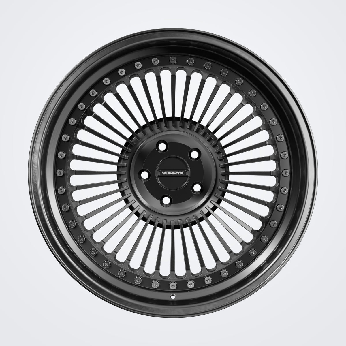 VX-22 forged wheel - Black, front view