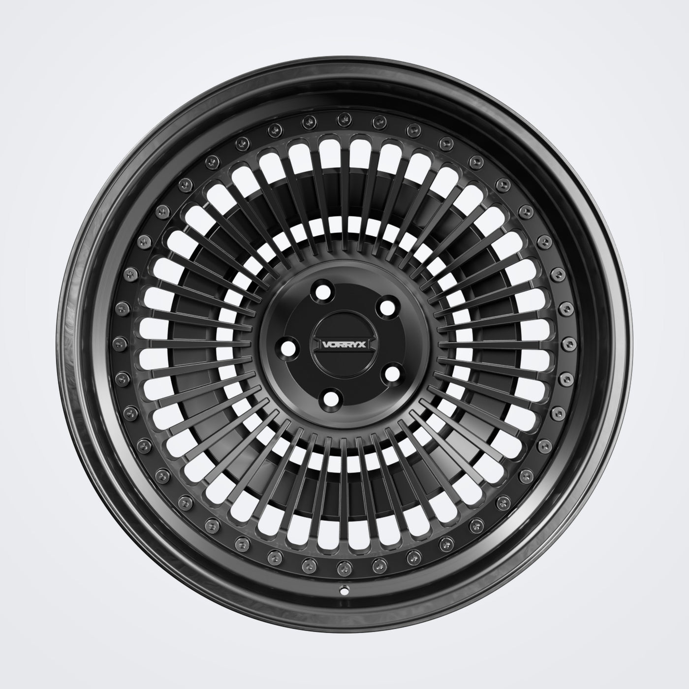 VX-23 forged wheel - Black, front view