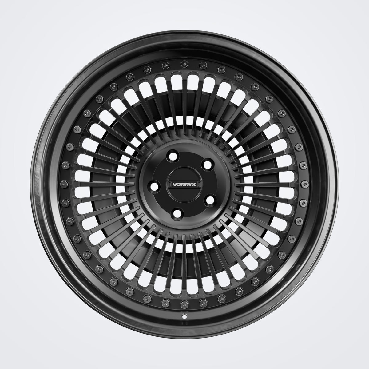 VX-23 forged wheel - Black, front view