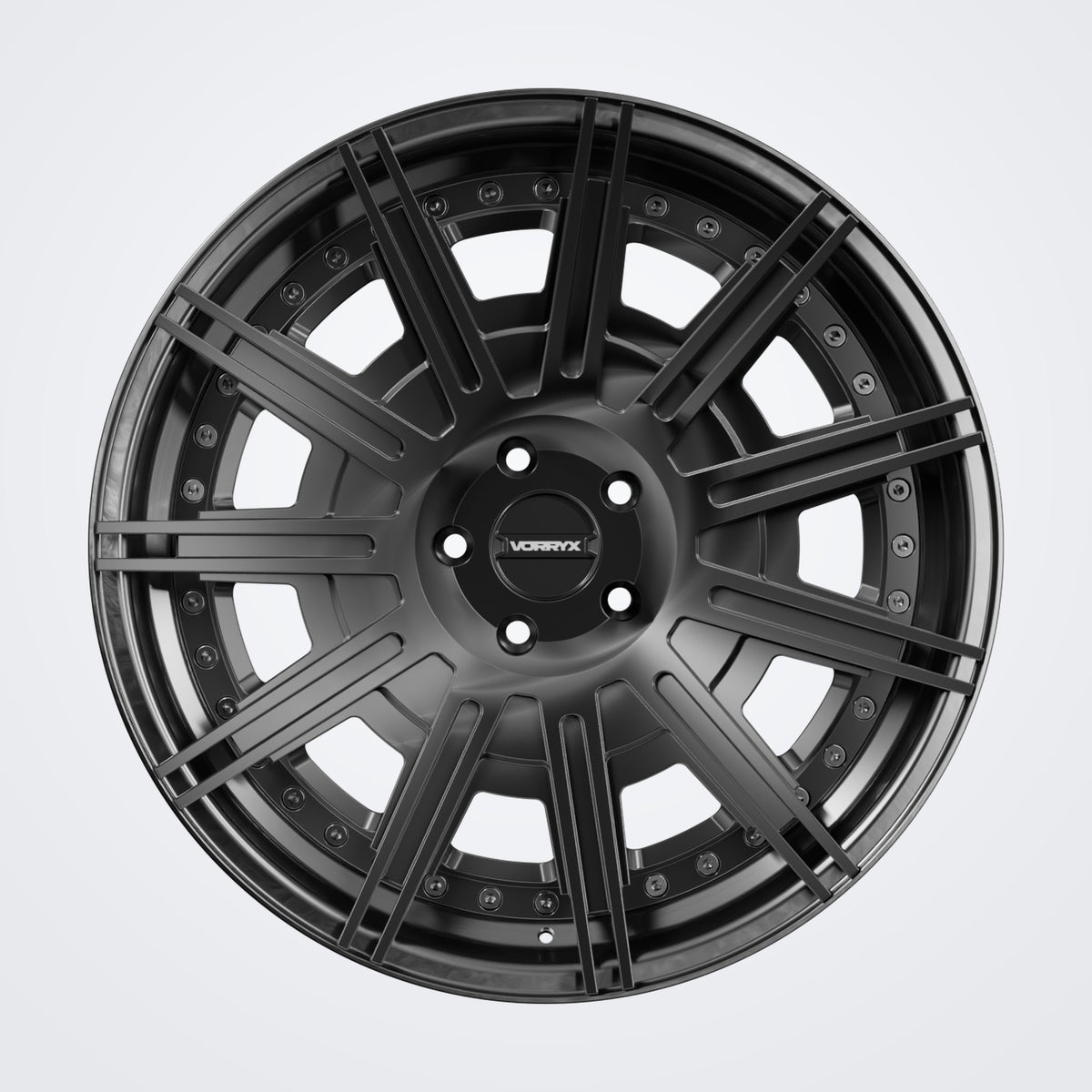 VX-24 forged wheel - Black, front view