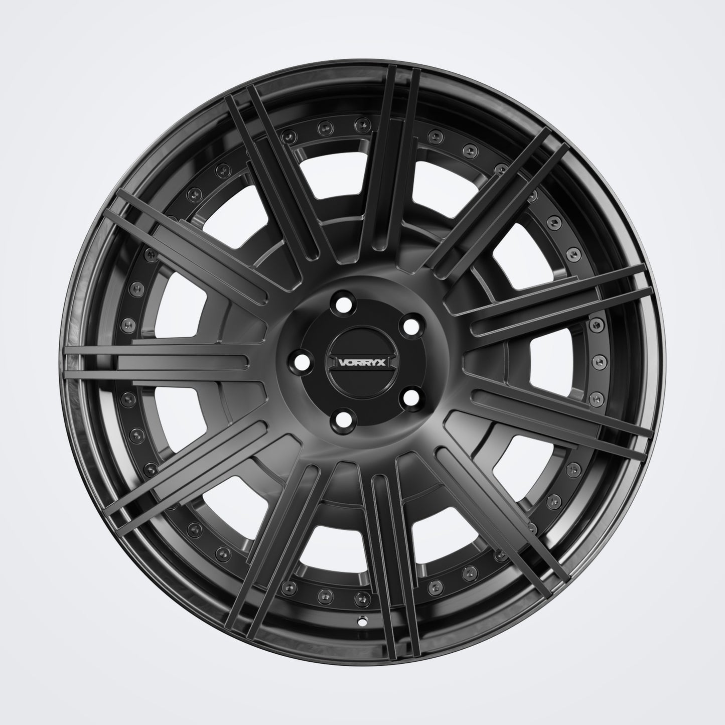 VX-24 forged wheel - Black, front view
