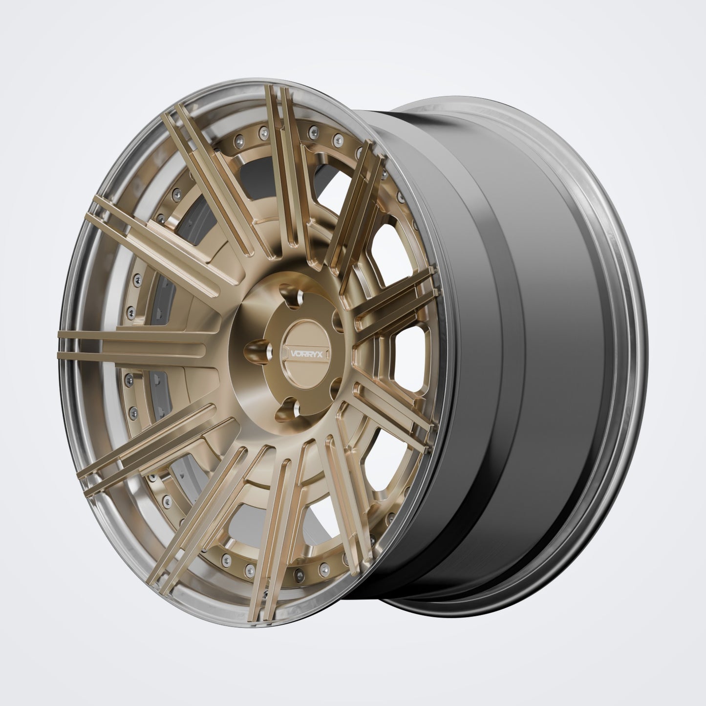 VX-24 forged wheel - Bronze, deep three-quarter view